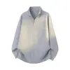 Suéter masculino de outono e inverno com gola alta e zíper parcial, textura jacquard horizontal, pulôver de tricô estilo vintage solto