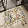 Gabinete de baño estilo americano, felpudo absorbente de puerta de tierra de diatomeas, tapete de piso antideslizante de secado rápido, tapete para entrada de inodoro, alfombra
