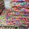 Accesorios para joyería DIY, cuentas acrílicas de colores, cuentas con letras para la educación temprana de niños, pulseras y collares de cuentas, cuentas planas cuadradas