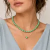Collar retro francés de estilo simple, cadena para la clavícula de doble capa con diseño de nicho de lujo ligero, collar de perlas de alta gama