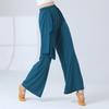 Calça de Yoga para Prática de Dança Clássica Feminina, Calça Reta Solta com Design de Fita Chinesa, Adequada para Dança, Jazz, Exames de Arte, Street Wear e Apresentações