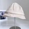 Chapéu Balde Japonês Casual Versátil Aba Curta Feminino Moda Outono/Inverno Chapéu de Pescador Versátil Proteção Fria Calor Temperamento Chapéu de Tecido Tendência
