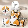 Venta al por mayor del fabricante Lindo Corgi Mascota Colgante Premium Parche de Material de Goma Suave PVC Llavero DIY Colgante para Llaves de Mochila