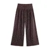 Ropa de Mujer al por Mayor Transfronteriza Estilo Europeo y Americano Primavera Nueva Pantalones de Pierna Ancha de Lunares de Cintura Alta Primavera Nueva 2026 Pantalones de Pierna Recta