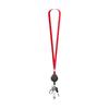 Cordão Colorido Retrátil com Fivela de Puxar Fácil e Fivela de Metal Giratória tipo Lagosta Alça de Ombro Cordão de Poliéster Chaveiro