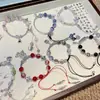 Pulsera Trenzada de Cuerda Ancha con Cuentas Esmaltadas Diseño Original Nuevo Estilo Étnico Chino Pulsera Versátil para Novia Puesto Callejero de Mujer