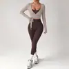 Nuevo conjunto de tres piezas de fitness para mujer, ajustado, muy elástico, secado rápido, leggings de capa base, ropa para Pilates yoga