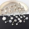 Conjunto de anéis para umbigo em aço inoxidável joia para piercing corporal anel umbilical Anéis para umbigo conjunto de 10 peças