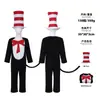 Halloween O Gato de Chapéu Natal Fantasia Cosplay Roupa de Performance Gato Usando um Chapéu Estilo Europeu e Americano