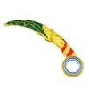 Mini 12cm Tres Reinos Guan Gong Scimitar Dorado Verde Modelo de Aleación Giratorio Arma Francotirador de Vida o Muerte No Hoja