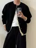 Cardigan de Design Patchwork Colorido Contrastante Direto da Fábrica Outono 2026 Nova Malha Casual Peça de Roupa Exterior Estilo Preguiçoso Falso Duas Peças