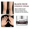 Creme Calmante para Cuidados com Extrato de Planta Transfronteiriço Hidratante, Hidratante e Suave Creme com Essência de Arroz Negro 50g