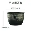 Aquário Redondo Grande de Cerâmica Vintage Jingdezhen para Criação de Koi e Tartarugas, Vaso para Plantar Árvores e Lótus, Tanque de Água Tradicional para Jardim