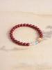 Pulsera de Cinabrio Crudo para Mujer Púrpura Arena Dorada Nicho Pulsera de Círculo Único 2024 Nueva Pulsera Roja de Círculo Único