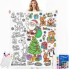 Produto novo de Natal transfronteiriço: Manta para colorir DIY, uma manta feita à mão para rabiscar e colorir, lavável à máquina