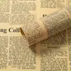 Cor de Couro Cor de Jornal Retrô Inglês Papel de Embrulho Papel de Embrulho para Buquê de Flores Papel Liso Coreano Impermeável Arte Floral Floricultura Atacado