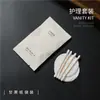 Escova de Dente Descartável de Papel de Cana-de-Açúcar com Pasta de Dente, Kit de Higiene Pessoal para Hotéis de Luxo, Pousadas e Uso Doméstico
