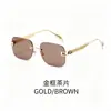 Gafas de Sol sin Marco Degradadas para Mujer, Estilo Coreano de Moda con Montura Grande Adelgazantes para Hombre, Gafas Transfronterizas de Alta Calidad