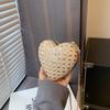 Bolsa Infantil Verão Novo 2024 Moda Casual Estilo Ocidental Bolsa de Ombro Mini Crossbody Love Dinner Bright Diamond Bag