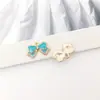 1 Pieza de Azul Lago Lindo Unicornio, Cordero y Estrella de Mar DIY Aleación Esmalte Accesorio Llavero Colgante Transfronterizo