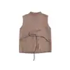 Novedades para otoño/invierno 2026: Conjunto de suéter 100% cachemira pura, conjunto de dos piezas de chaleco de punto sin mangas y falda, estilo delicado