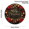 Pingente de Boneco de Neve de Madeira de Natal Transfronteiriço Artesanato Pendurado Decoração de Atmosfera de Natal Placa Redonda Placa de Porta