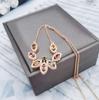 Colar de turmalina banhado a ouro rosa em prata S925