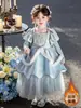 Vestido de Princesa para Niña 2026 Nuevo Frozen Elsa Lolita Vestido de Cumpleaños para Niña Elsa Vestido Largo