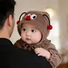 Gorro de bebé lindo y divertido, estilo otoño e invierno, cálido y a prueba de viento, protege la fontanela, adecuado para niños y niñas, para bebés e recién nacidos