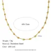 Cadena de suéter de cadena de unión simple de acero inoxidable de venta caliente transfronteriza, cadena en capas para mujer, oro de 18 quilates, lujo ligero, diseño de nicho, accesorios de otoño e invierno