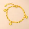 Novo Modelo de Pulseira Coração a Laser Banhada a Ouro da Xiaohongshu para Mulheres, Design Doce e Único, Joias em Formato de Coração Atacado