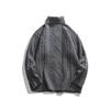 Ropa Vintage 2025 Otoño/Invierno Nuevo Estilo Japonés Marca de Moda Suéter de Cuello Alto Trenzado Colorido Jersey de Punto Holgado para Hombre