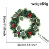Suministro Exclusivo Transfronterizo de Coronas Navideñas, Follaje Artificial Navideño, Decoraciones Navideñas para Jardín, Espumillón, Guirnaldas Circulares de Flores Navideñas y Adornos Colgantes