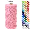 Cuerda de algodón de 3 mm con núcleo de color envuelto, cuerda tejida para tapicería, hecha a mano, cordón ajustable, venta al por mayor