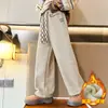 A885 Pantalones Casuales de Terciopelo de una Pieza con Etiqueta de Sonrisa Cálida para Niñas, Colección Invierno 2023