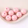 Cuentas Redondas Acrílicas Redondas de 8-16 mm Cuentas Sueltas Cuentas Chapadas Color Macarrón Cadena de Teléfono Móvil DIY Pulsera Joyería Accesorios para Ensartar
