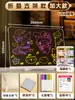 Prancheta de Desenho Luminosa para Crianças Dupla Face Acrílica Fluorescente Brilhante Desenho Criativo Pintado à Mão Brilhante Mágica