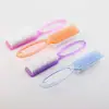 Pincel para uñas transfronterizo herramientas para uñas pincel de mango largo cabeza cuadrada pincel de limpieza nuevo color Macaron cepillo para zapatos lima de uñas polvo
