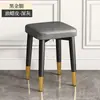 Taburete de Lujo Ligero, Banco Doméstico Grueso Apilable, Taburete Alto Resistente para Adultos, Taburete Cuadrado Simple Extra Grueso para Mesa de Comedor, Silla de Hierro