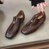 Mocasines Plisados Estilo Old Money Vintage para Mujer 2026 Nuevo Primavera Zapatos Pequeños de Cuero Británicos Versátiles para Commuting Tacón Grueso Zapatos Individuales