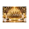 Tela de fondo Feliz Año Nuevo 2027 Tela colgante temática de Año Nuevo Europeo y Americano Pancarta de celebración de festival