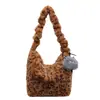 Bolsa de Peluche Nueva Otoño e Invierno 2025 Bolso de Mujer con Estampado de Leopardo Vintage Bolso de Hombro de Moda Bolso Cruzado de Gran Capacidad Bolso de Felpa