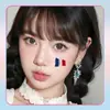 Pegatinas de Tatuaje de Color Francesas, Pegatinas de Bandera Nacional para la Cara, Impermeables y de Larga Duración, Actividades Faciales para Niños, Seguras y No Tóxicas