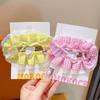 Dulce Pasador de Encaje de Dibujos Animados Kuromi Pasador Suave y Fresco Encaje a Cuadros Accesorios para el Cabello Niña Lazo Tocado