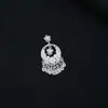 Pendientes de Imitación de Plata Estilo Étnico, Accesorios de Plata con Borlas Étnicas Miao y Dong, Materiales DIY Estilo Antiguo Hanfu, Accesorios Hanfu