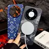 Adecuado para Huawei Mate80 Funda Magnética para Teléfono con Patrón de Kevlar P90ProMax Ultra-delgada Tacto Suave M70 Anticaídas Funda Dura