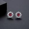 Aretes de circón AAA Jinse tendencia coreana flor aretes multicolores fabricantes de joyería aretes al por mayor regalo mujer