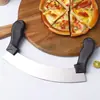 Cortador de Pizza de Acero Inoxidable Cuchillo Basculante, Rebanador de Doble Mango para Pizza Pastel Hierbas Pan Plano Herramienta para Hornear