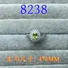 Anillo de olivino natural 4*6M incrustado cristal de corte forma de denier color tesoro vivo libro rojo vivo suministro de fábrica en vivo