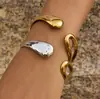 Diseño Minimalista Acero Inoxidable 18K Color Block Pulsera Abierta Lisa Lujo Ligero Joyería Transfronteriza de Gama Alta